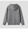Men's Winter Heavyweight Hooded Knit Sweater - Solid Color Button Cardigan, Relaxed Fit, Urban Style.