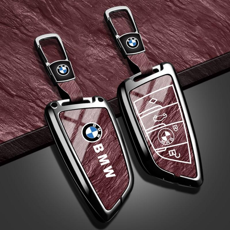 rztbk6 Zinc Alloy Car Key Shell Fob Cover Holder Shell Car sticker For BMW F20 G20 G30 X1 X3 X4 X5 G05 X6 X7 G11F15 F16 G01 G02