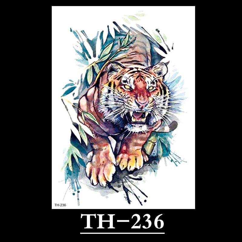 Animal Tattoo Sticker, Liger Tattoo Sticker, Half Arm Waterproof Tattoo Sticker, Large Picture Temporary Sticker Tattoo