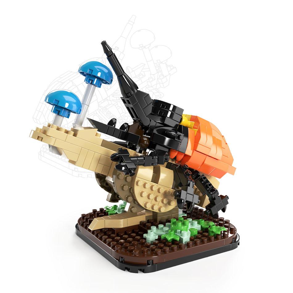 Micro Building Blocks Insect Butterfly Mantis Beetle Unicorn Fairy Model Collection Creative Assembly Toys Student Festival Gift