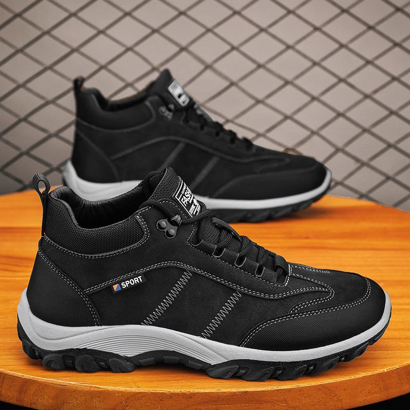 

Men s shoes 2024 new summer leisure sports high-top shoes men s outdoor labor insurance work mountaineering wear-resistant Martin boots 44 standard sneaker size чорний
