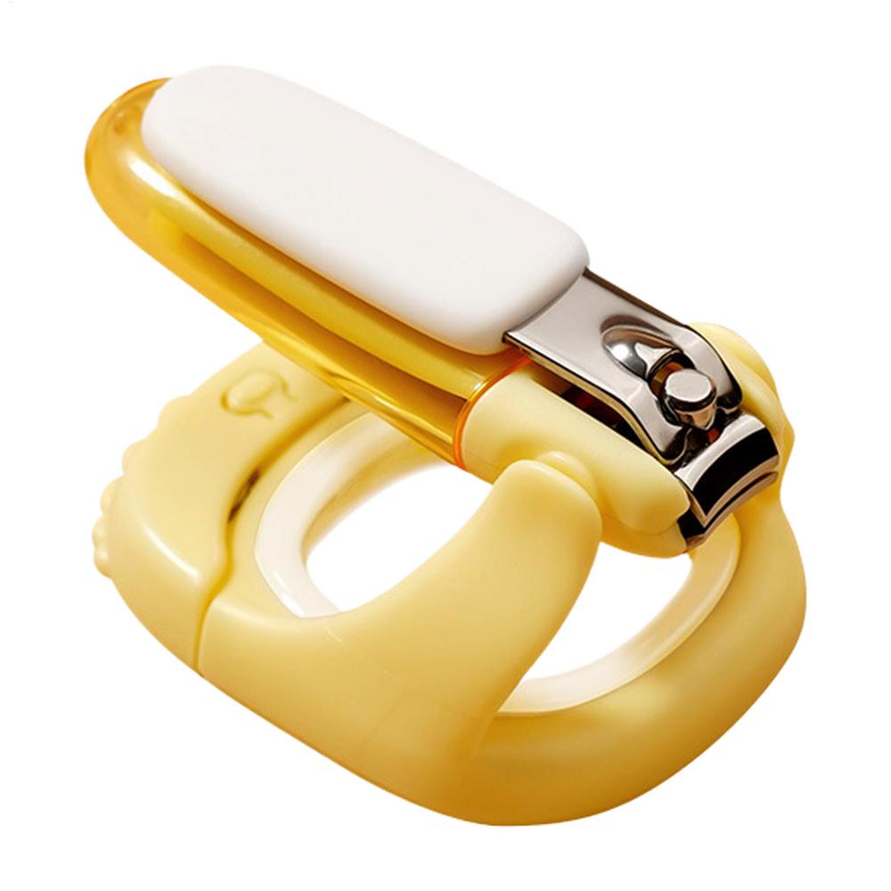 

Baby Light Up Nail Clippers With Magnifier Splashproof Nail Trim Baby Fingernail Styling Tools Portable Babies Nail Scissors жёлтый