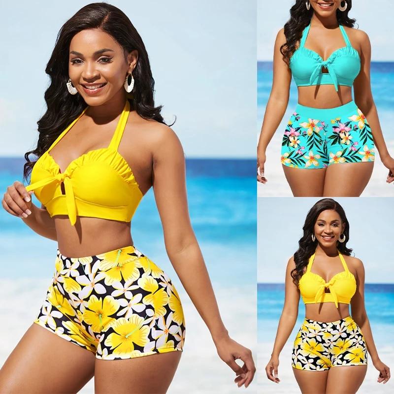 

2024 New Summer Women s Fashion Beach Swimwear Swimwear Women s Two Piece Swimwear Women s Printed Bikini Swimwear