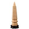 Pagoda di Wenchang in Legno di Pesco Ornamento da Scrivania - Squisito Regalo Culturale