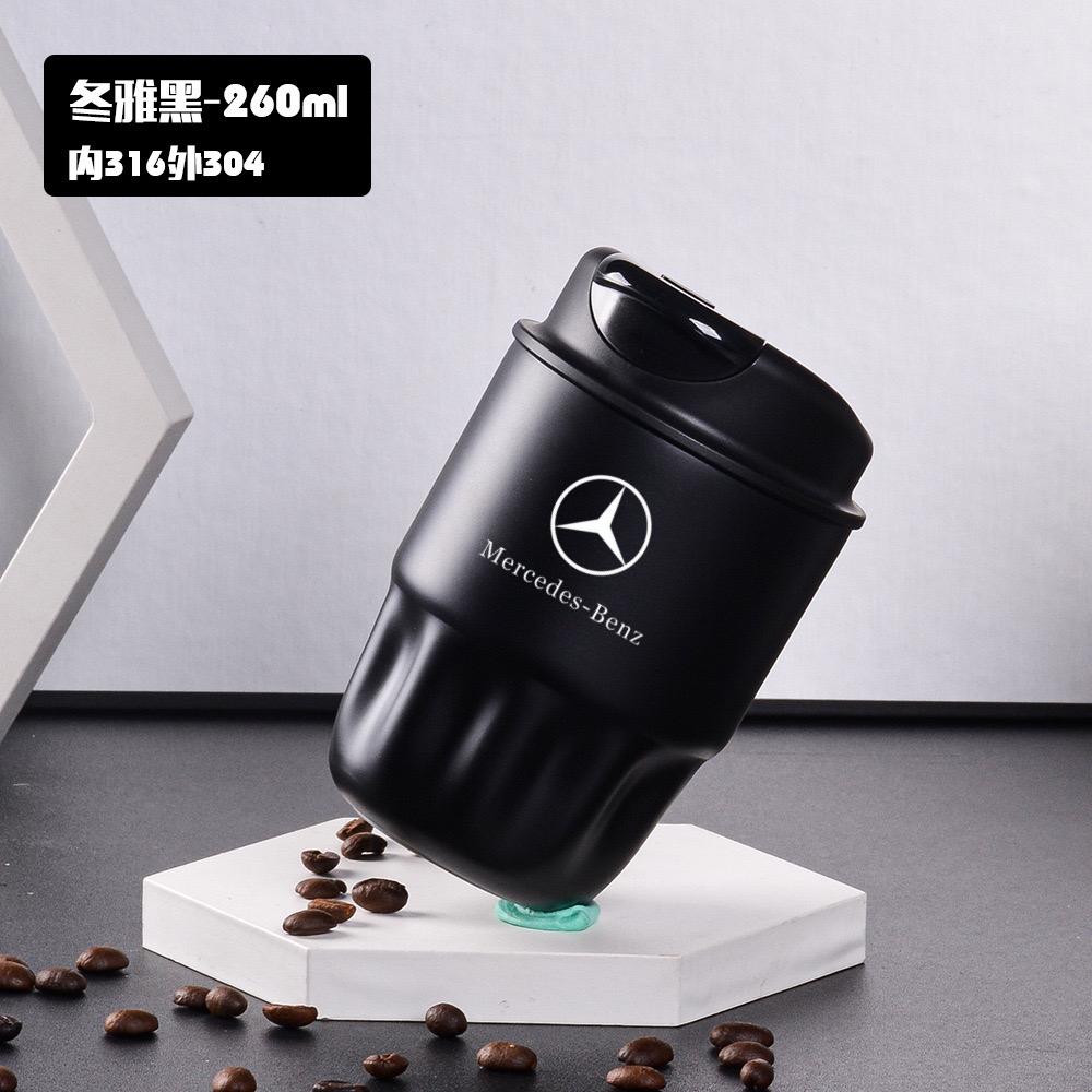 GLC GLB Taza de Hielo Portátil para Exteriores Taza de Café para Viajes Taza Termo para Coche Antiderrames Para Mercedes Benz AMG W203 W206 W220 W205 W211 W