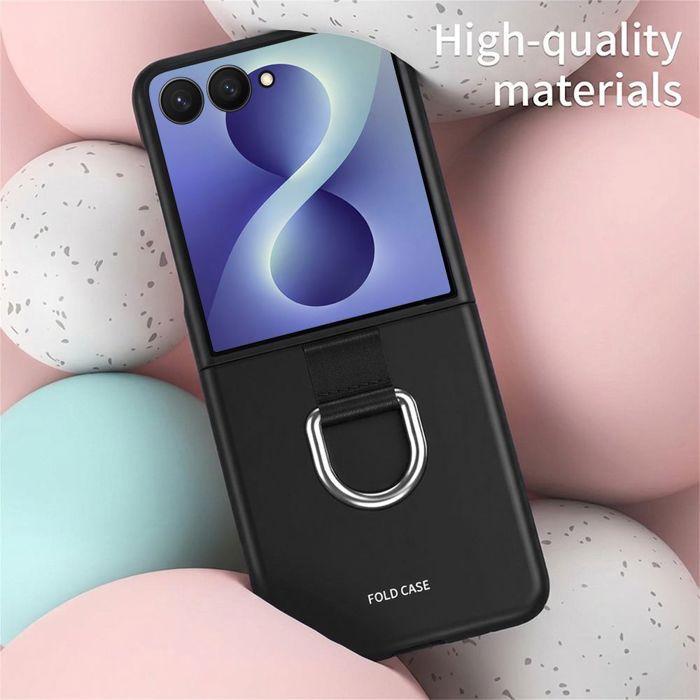 Custodia per Samsung Galaxy Z Flip 8, Protezione Anti-Graffio Antiurto con Fibbia - Nero