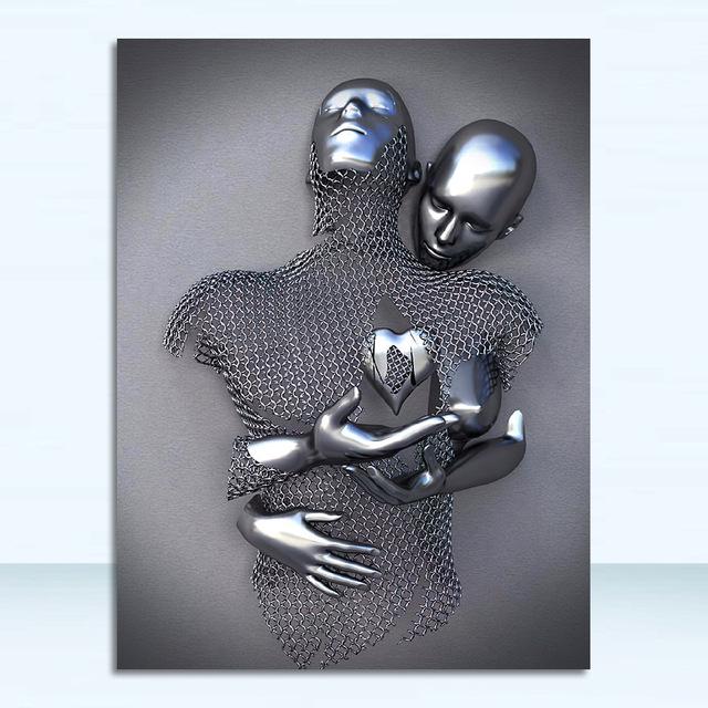 

Романтична абстрактна металева фігурна скульптура, друк на полотні: Сучасне настінне мистецтво 50*70cm only the canvas (without frame)