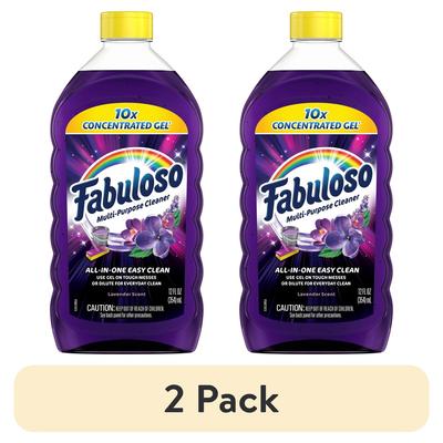 Nettoyant Gel Concentré 10X Lot de 2 Usages Multiples Parfum Lavande Nettoyant Toilettes Sol Évier Voiture Formule Facile à Verser 12oz