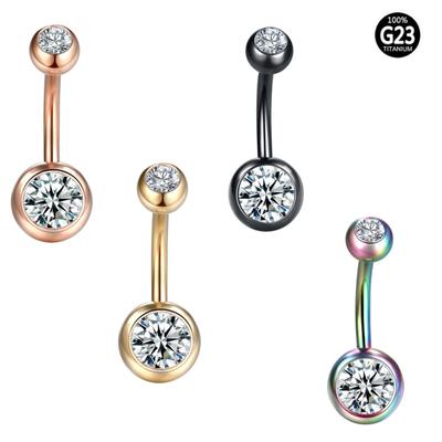 Nerezový piercing, kroužek do pupíku s vsazenými kamínky, pupík pupík pupík přezka šperk na tělo