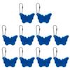 Pack of 10 Reflective Butterfly Keychian Charm Pendant for Vehicle Safe Sturdy Night Visibility Hanging Accessories