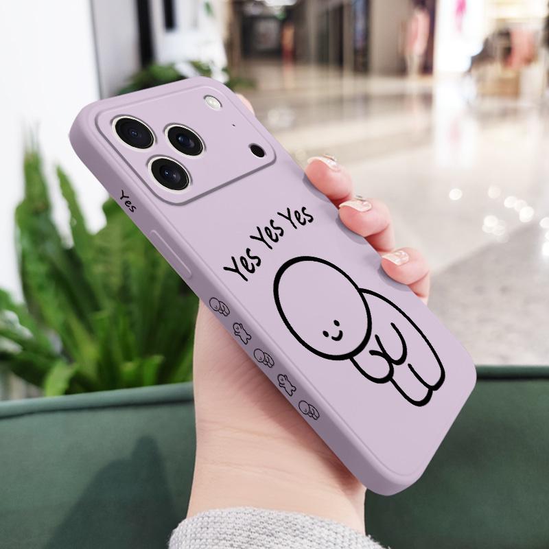 

Humble Person Phone Case For iPhone 17 Air 16 16e 15 14 13 Pro Max Plus Mini Liquid Silicone Soft Cover iPhone 13 mini світло-фіолетового кольору