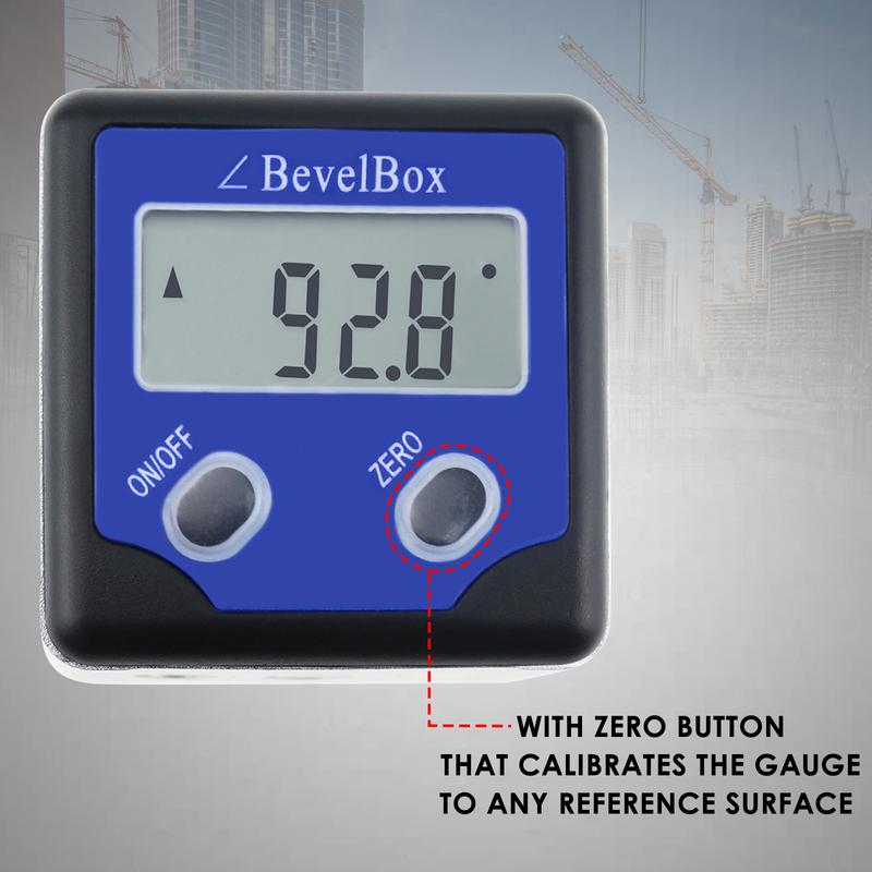 Bevel Box Angle Finder Protractor Magnetic Base Inclinometer Measurement Tool for Table Setting Band Saw Mitre