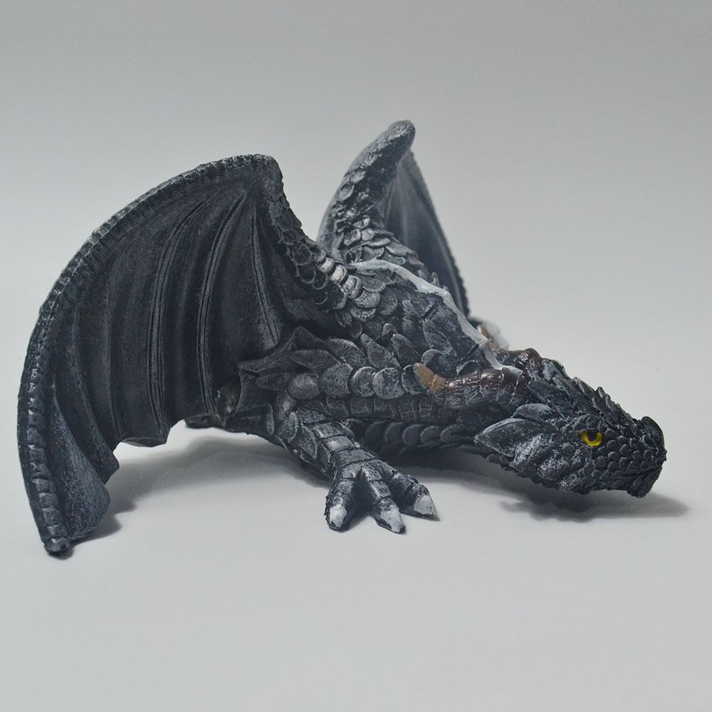 Gothic Black Dragon Sculpture Resin Dragon Decoration Dragon Ornaments  Desk Statue