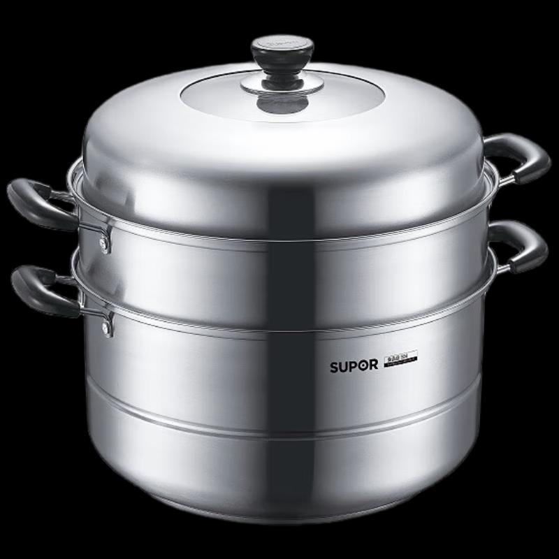 SUPOR 304 Stainless Steel 32cm Three-Layer Steamer
