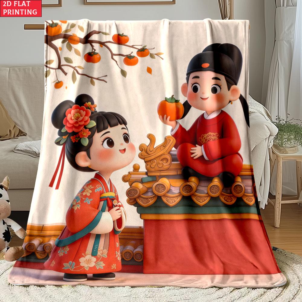 Kleines Paar dünne Flanelldecke für Schlafzimmer, Wohnzimmer, Sofas Decken, Mittagspausen, Picknicks, Decken flauschige individuelle Decke