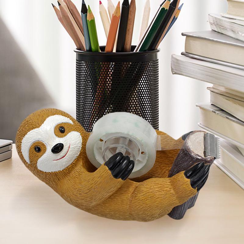 Creative Animal-Shaped Resin Tape Dispenser - Otter & Sloth