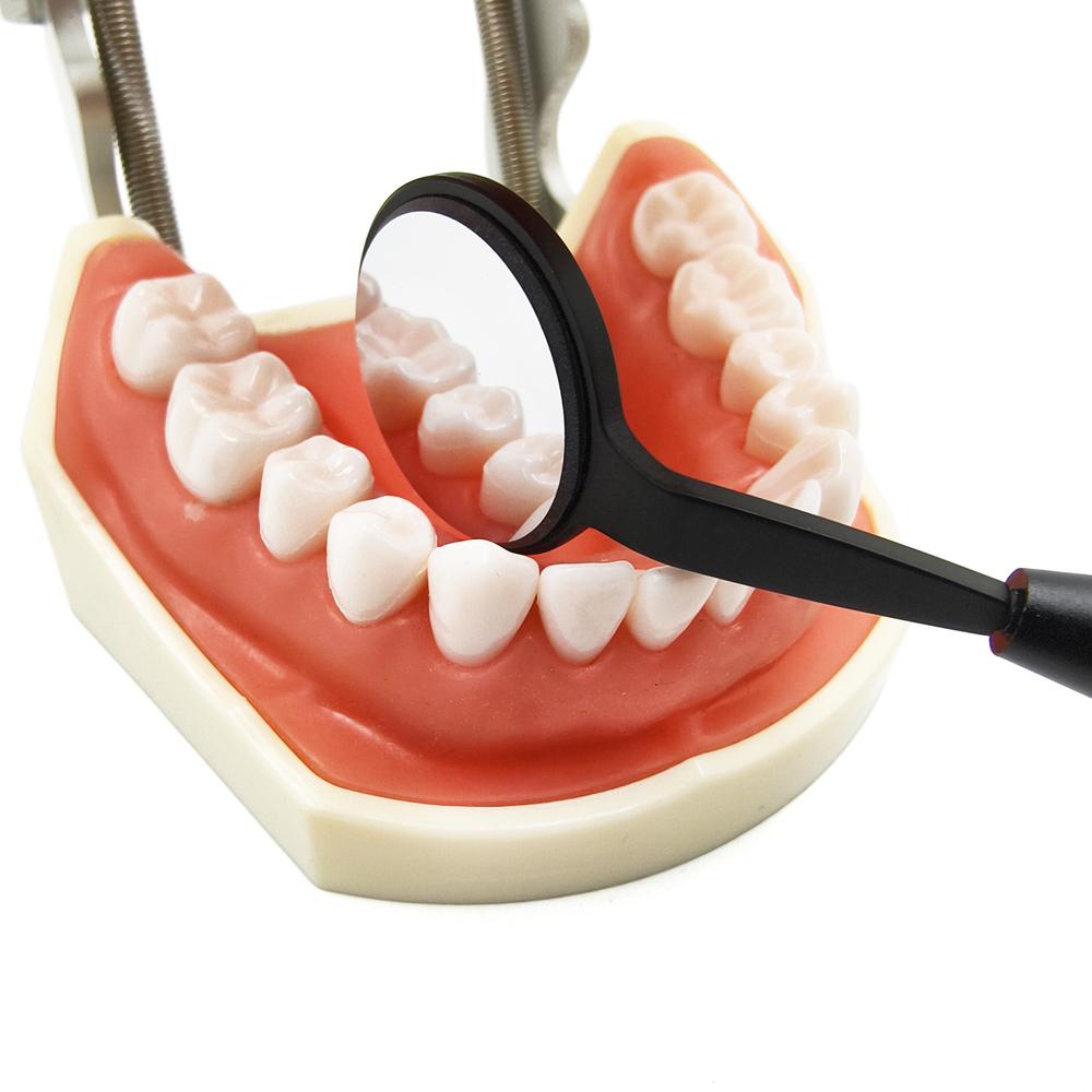 Dental Odontoscope Front Surface Mouth Mirror with Handle Oral Care Examination Hygiene Glass Rhodium Mirror