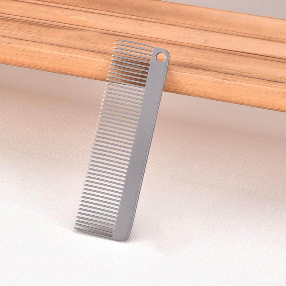 Titanium Comb Anti-Static Portable Camping Comb Heat-Resistant Pocket Titanium Comb Outdoor Hair Comb for Camping Travelling