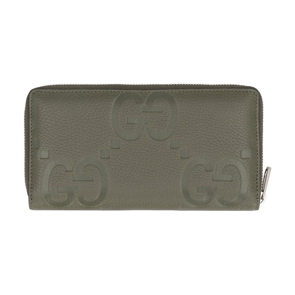 Gucci Brand Print Versatile Pebbled Leather And Calfskin Wallet Men wallet Green 739484-AABY0-3346