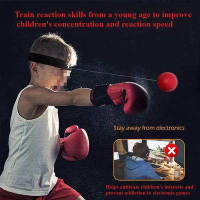 En uppsättning boxningshastighetsboll för vuxna och barn, fitness, reaktivitetsträning, huvudmonterad stil, spel, leksak, lindra stress, släppa känslor