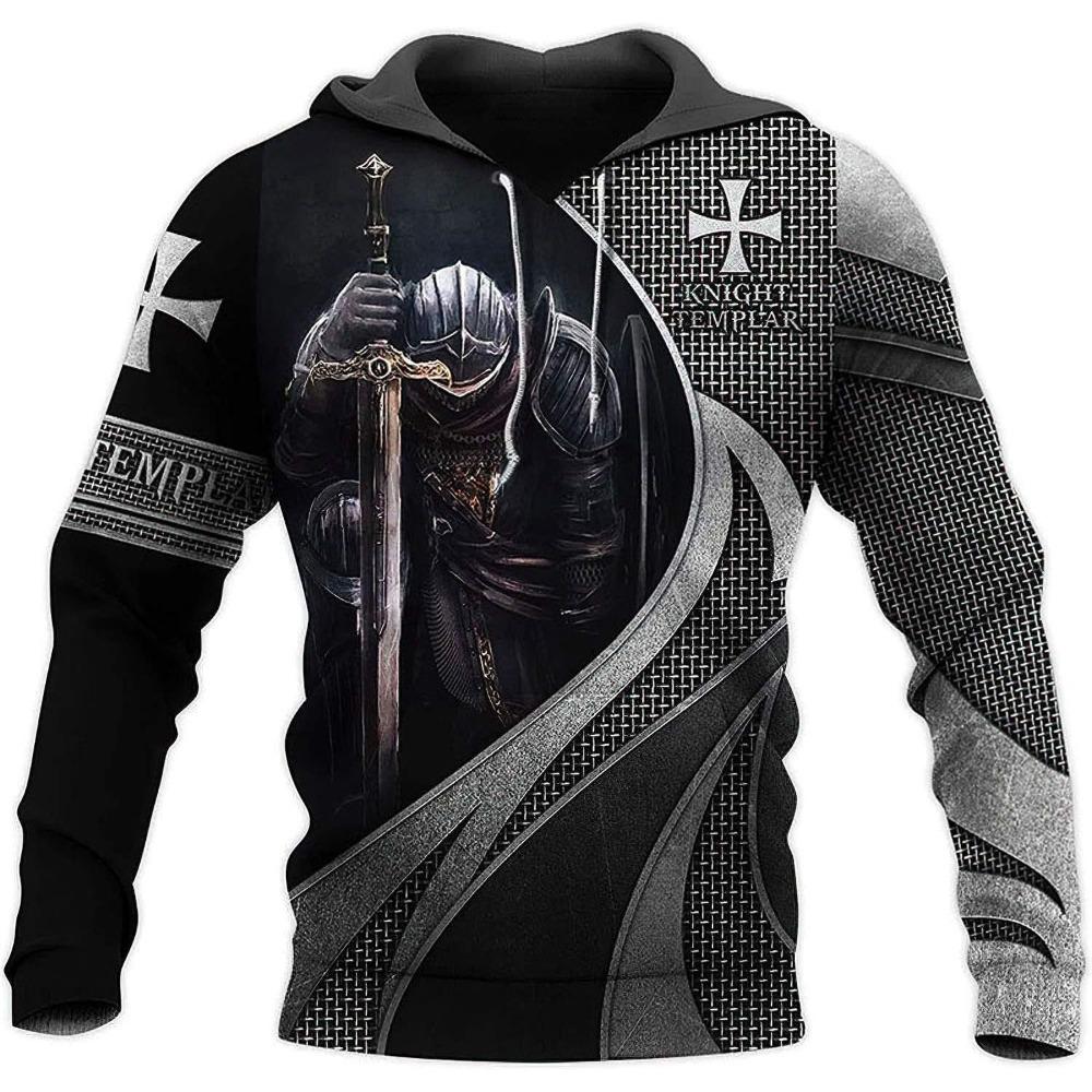 Amazon Source God Pattern 3D Printed Sweatshirt Men's Hooded Sweatshirt Autumn and Winter Factory Direct Sales