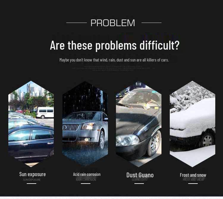 In-Stock Thickened Oxford Cloth Car Cover: Full Protection Against Sun, Rain, Snow, and Dust