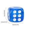 Rounds Corner Six Sided Dices Bulk, Pack of 50 Assorted Color 12mm D6 Acrylic Dices Cubes with Number Dots for Kids Use