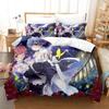 New Re Zero Rem Ram Bedding Set 3d Print Kawaii Cartoon Anime Three-piece Set Adult Kid Bedroom Duvet Cover Sets Home Textiles