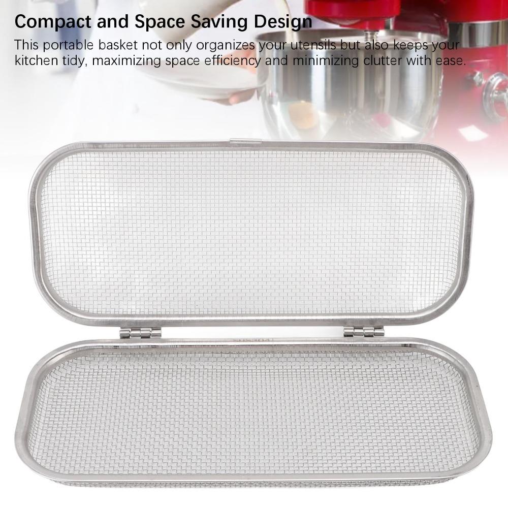 Rectangular Dishwasher Basket 304 Stainless Steel Cutlery Holder Chopstick Basket  Restaurant S