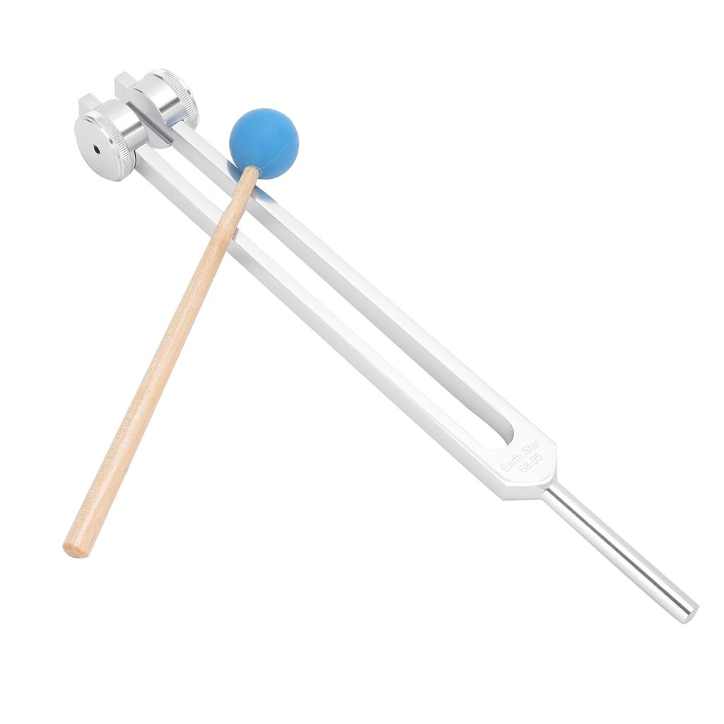 68.05Hz Tuning Fork Massage Therapy Stress Relieve Tuning Fork with Wooden Hammer