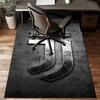 Football Football Crest Printed Office Carpet Chair Cushion  Entryway Rug, Rugs for Living Room, Bedroom Christmas gifts
