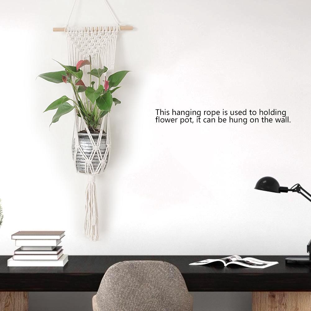 Umeraș pentru ghiveci pentru plante țesute manual Suport pentru coș suspendat pentru grădină