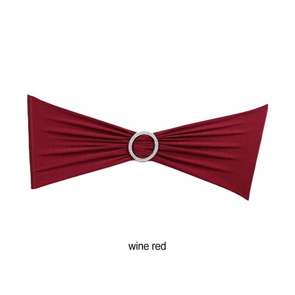 50pieces Premium Easy To Install And Replace Chair Cover Band With Buckle Slider Sashes Bow