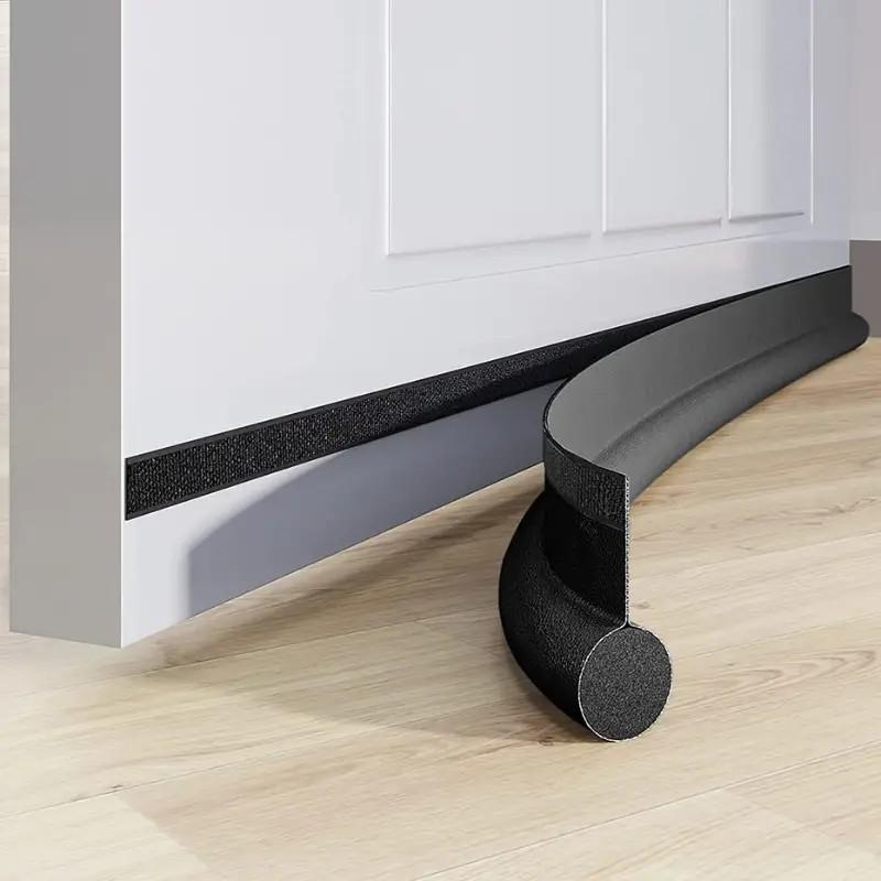 Adjustable Door Bottom Seal Strip Weatherstrip Under Door Draft Stopper AntiCold One Side Gap Blocker Foam Weather Strip