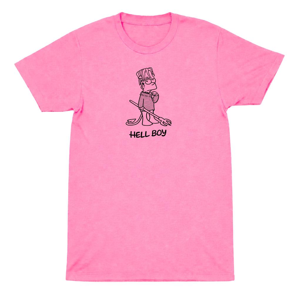 Lil Peep Hellboy T-Shirt | Emo Rap Goth Trap Hip Hop Streetwear Fan Tee S разноцветный