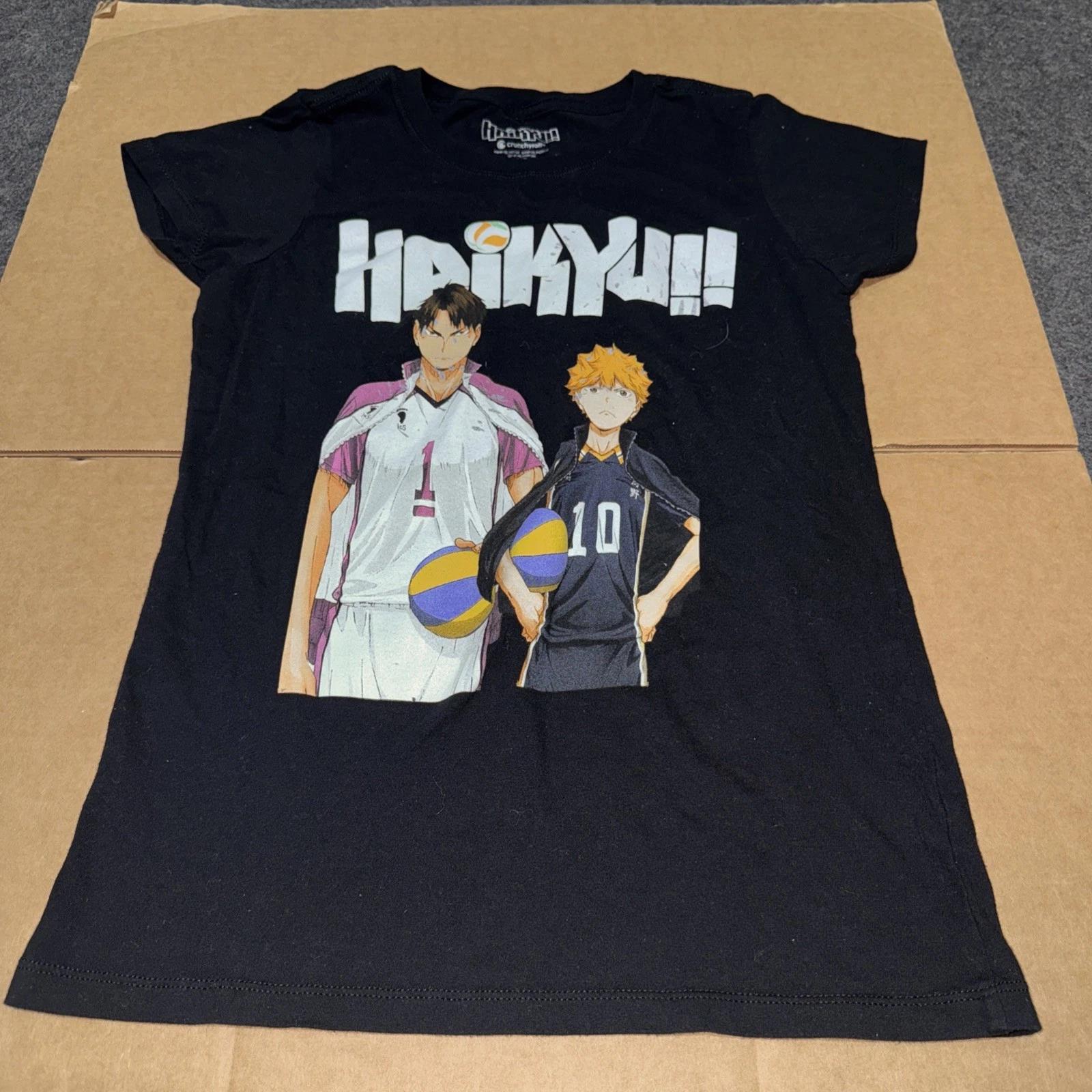 Haikyu!! Women’s Haikyuu crunchyroll Anime Series Shirt Black Size S PREOWNED 4XL
