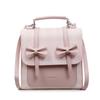 Solid color college style commuter backpack women's new trend bow portable shoulder backpack