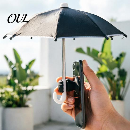 Mini Smartphone Umbrella Phone with Suction Cup, UV Protection Cellphone Travel Umbrella, Universal Mobile Holder for Beach Outdoor Sun Shield