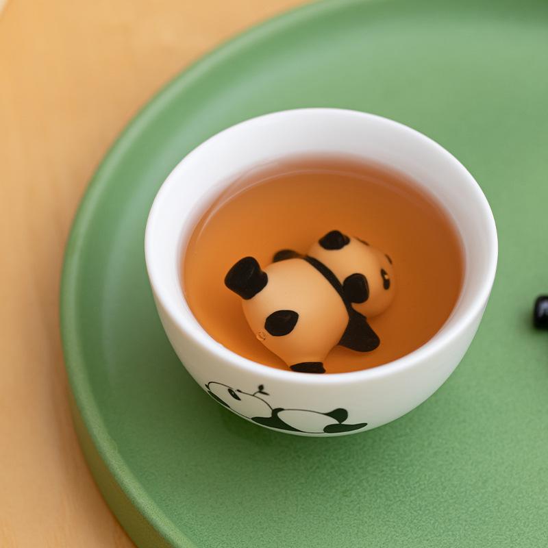 Ceramic Panda Tea Pet Set: Blowing Bubbles Tasting Teacup