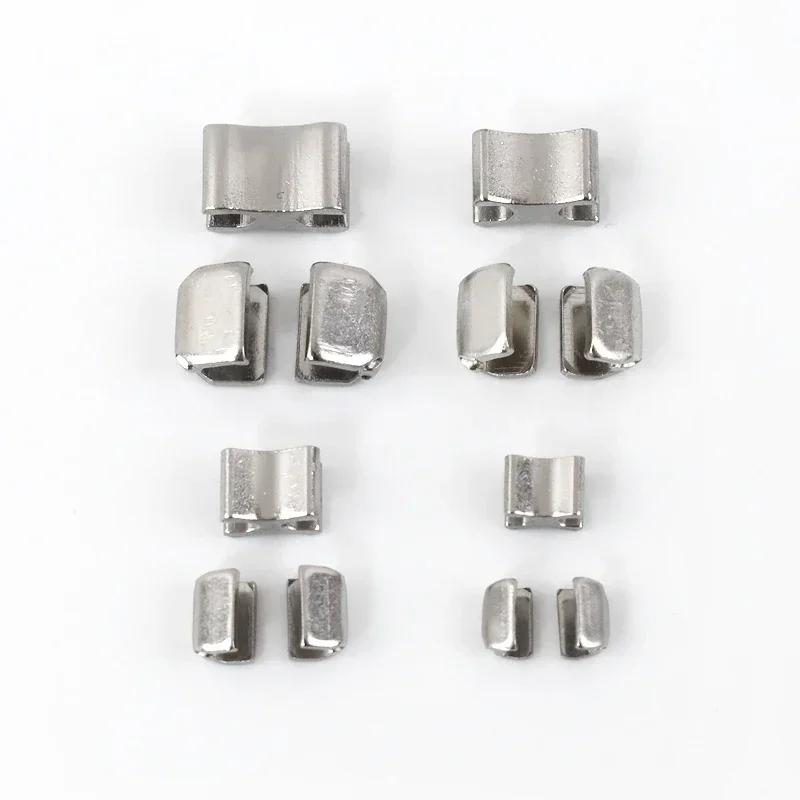 Meetee 20Sets 3# 5# 8# 10# Metal U Shape Zippers Stopper Zipper End Lock for Sewing Bag Clother Zips Repair Kit DIY Accessories