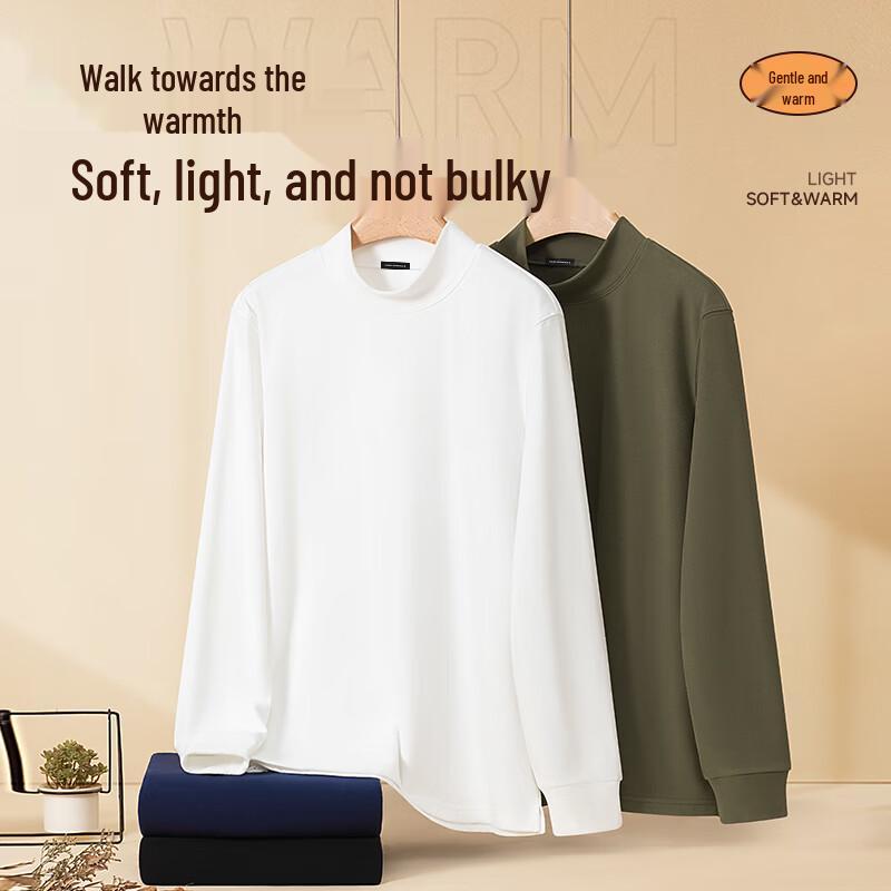 Mark Fairwhale Men's Fleece-Lined Semi-High Collar Thermal T-shirt