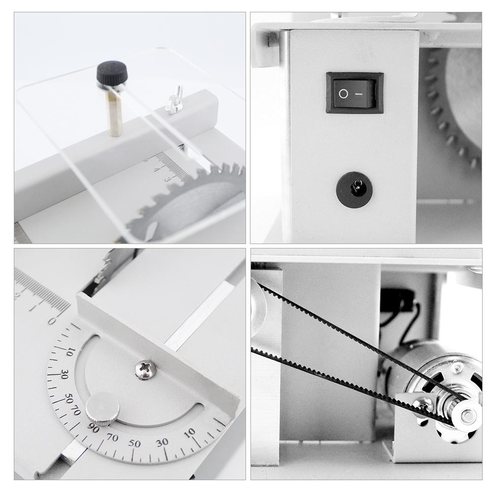 150W Multi-Functional Table Saw Mini Desktop Saw Cutter Electric Cutting Machine with Saw Blade