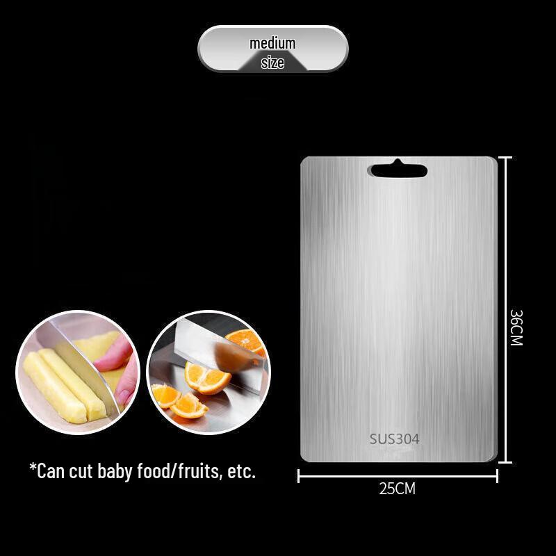 Wutuo Double-Sided 304 Stainless Steel Cutting Board