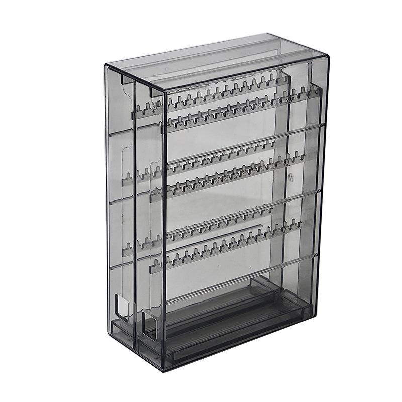 Transparent Plastic Jewelry Storage Rack Necklace Bracelet Box Dust-proof Earrings Stud Jewelry Rack Earring Storage Box