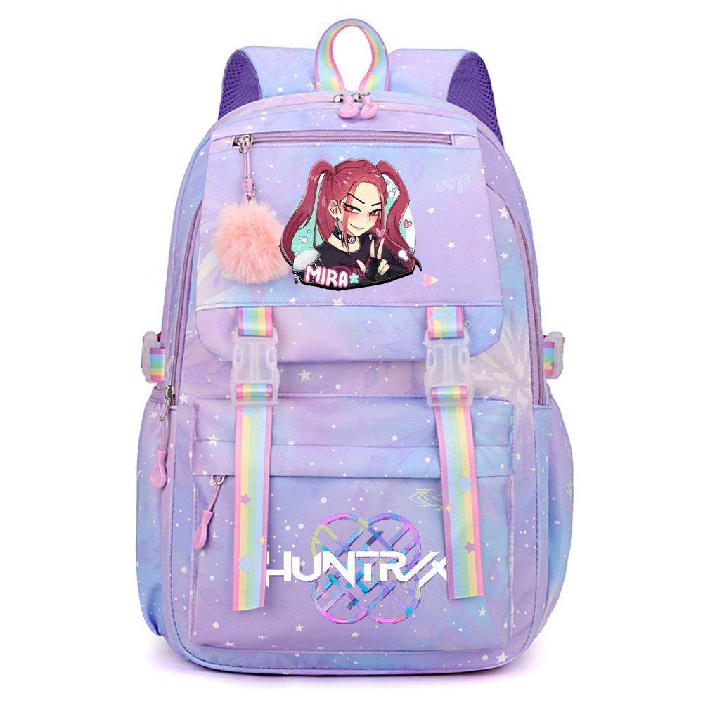 K-Pop Dämonenjäger Bedruckter Wasserdichter Rucksack mit Großer Kapazität Teenger Schüler Mädchen Junge Schultasche Buchtasche Damen Große Kapazität Reisetasche Geschenk