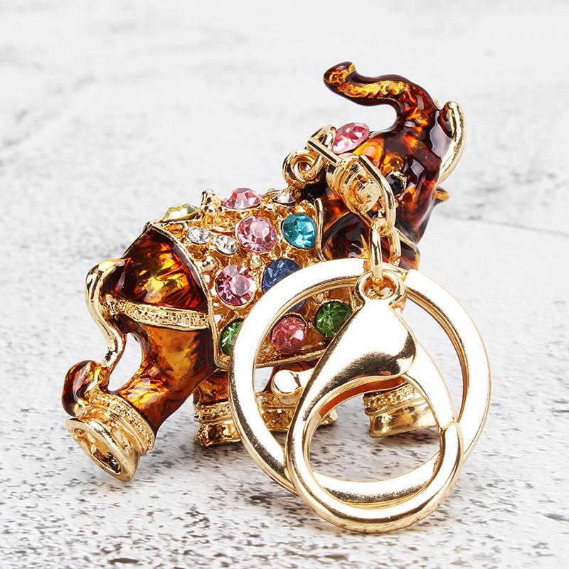 Breloczki DIY Breloczek z malowaniem diamentowym Moda Kreskówkowy Słodki Słoń Breloczek Ręcznie Robiony Wisiorek do Akcesoriów Samochodowych Toreb Zawieszki