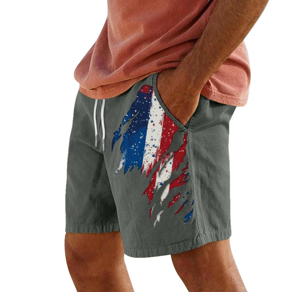 Męskie letnie, duże, swobodne, luźne spodnie sportowe, szorty plażowe