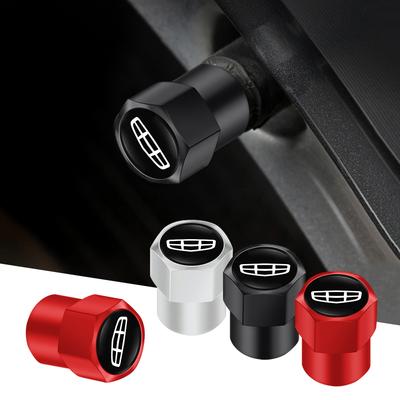 4Pcs 3D Metal Tire Valve Cap Car Tyre Air Stem Cover For Geely Geometry C Coolray GX3 LC Panda Emgrand X7 EC7 Tugella Azkarra