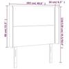 VidaXL Headboard with Ears Black 103x16x118-128 Cm Fabric3119432