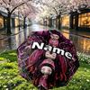 Custom Name Personalized Demon Slayer Anime Print Umbrella, Auto Open Close, 8‑Rib Sturdy Frame, Commute Camping Hiking Use, Birthday Gift
